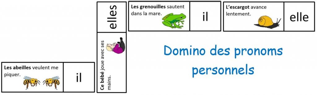 Jeu : Domino des pronoms personnels - Autonomie, Etude de la Langue ...