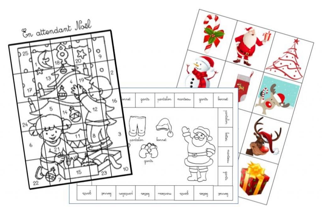 En attendant Noël - Activités cycle 2 - Autonomie CE1, CP, Grande