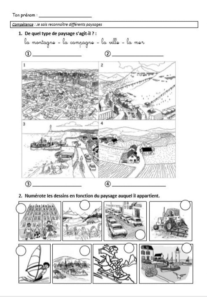 Les paysages français - Fiches à télécharger - Découverte du Monde ...