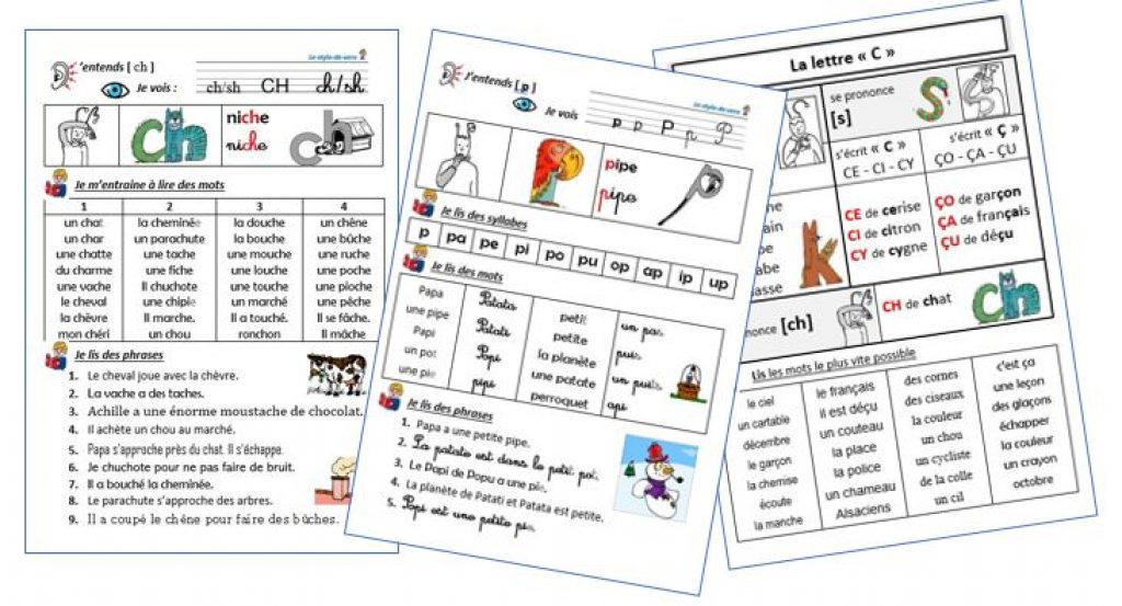 Fiches de lecture pour l'apprentissage des sons - Lecture CP - La Salle ...