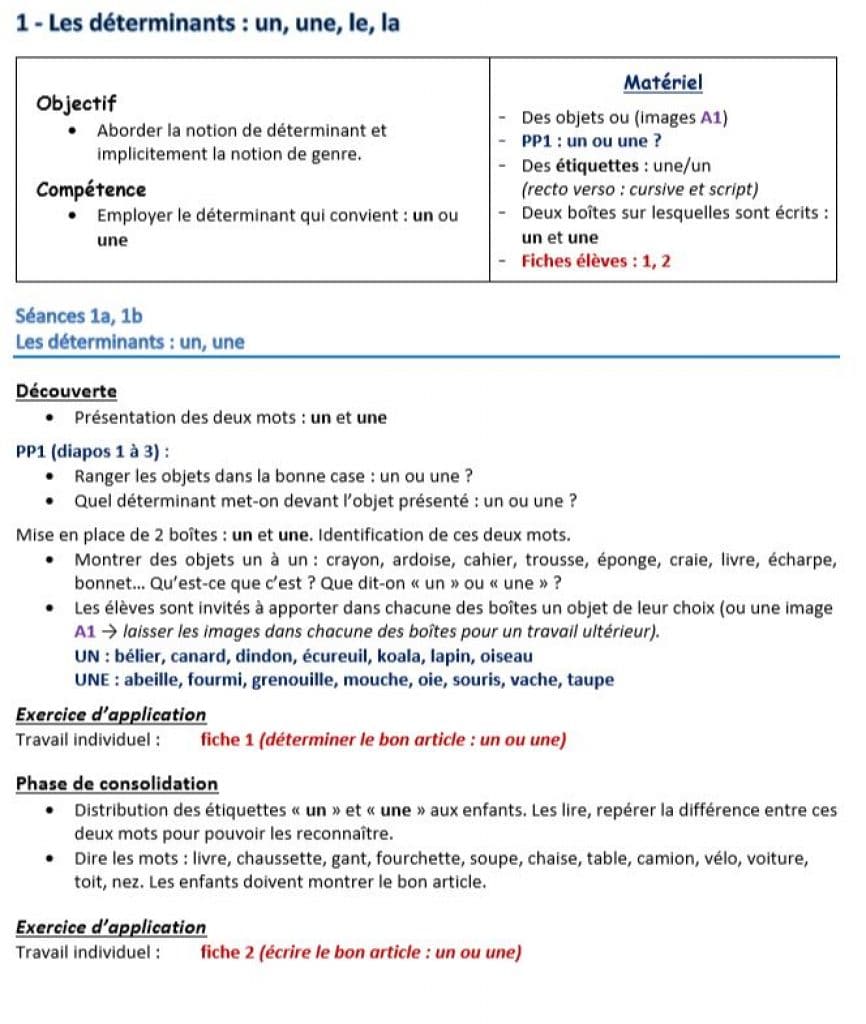 Guide pédagogique pour approche de la grammaire en CP - Ecriture, Etude ...