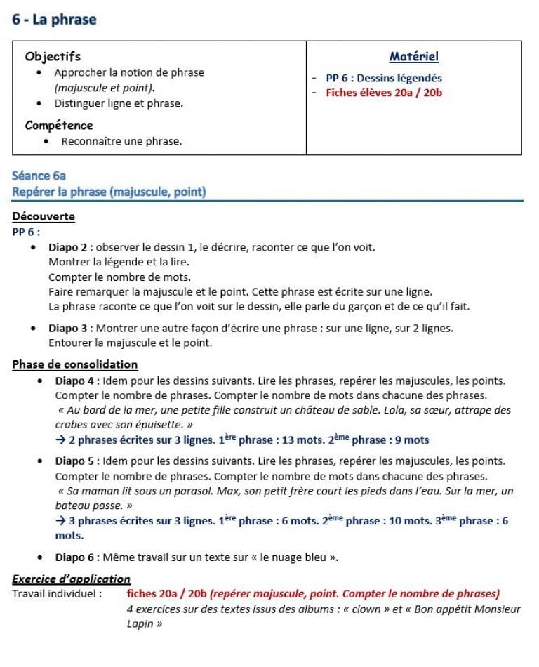 Guide pédagogique pour approche de la grammaire en CP - Ecriture, Etude ...
