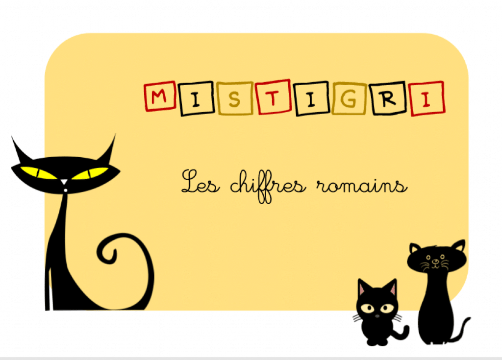 Le mistigri des chiffres romains - Jeux, Mathématiques CM1, CM2 - La