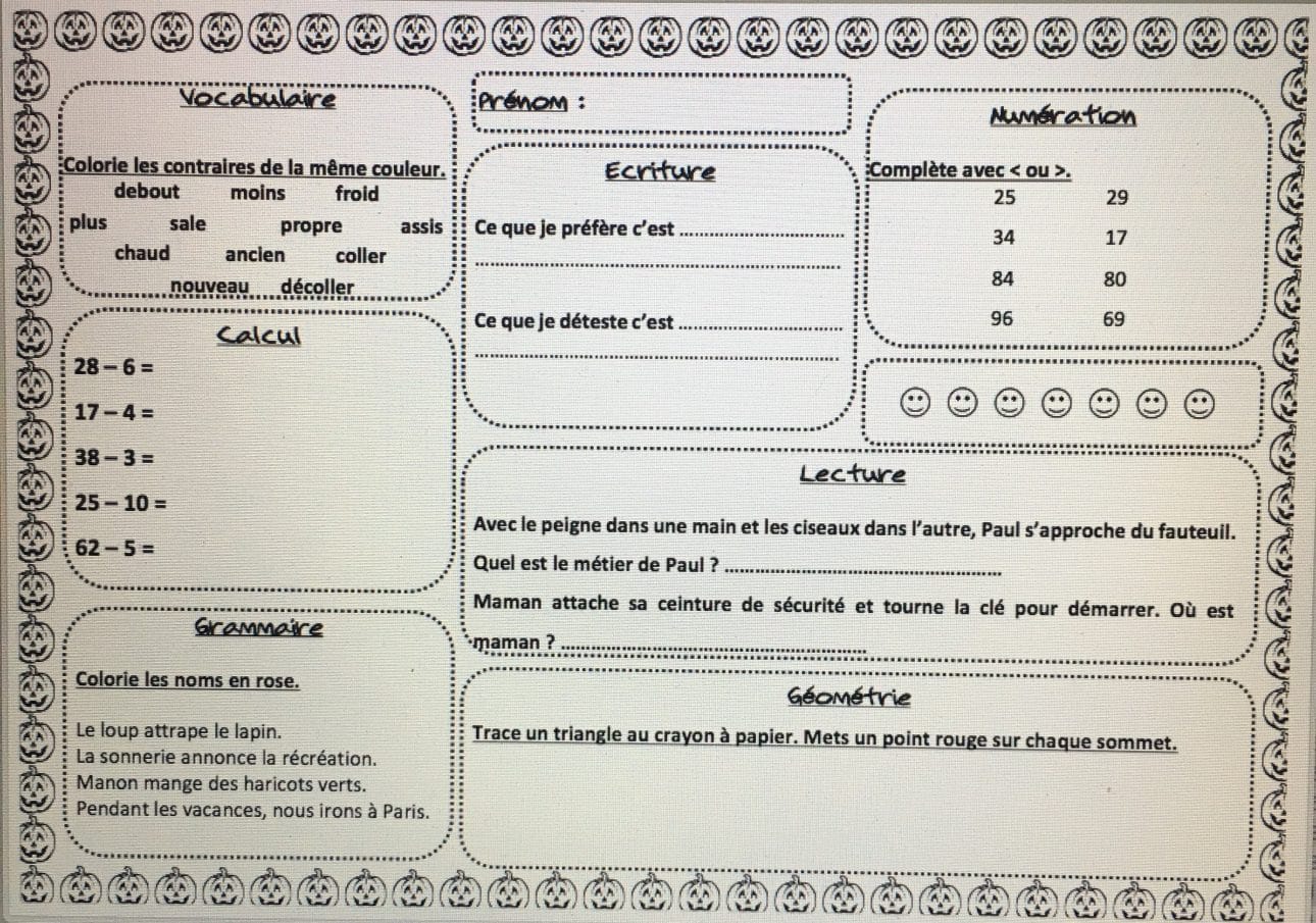 Plan De Travail Ce1 Maths – Plan De Travail Ce1 Zaubette – ODJLN