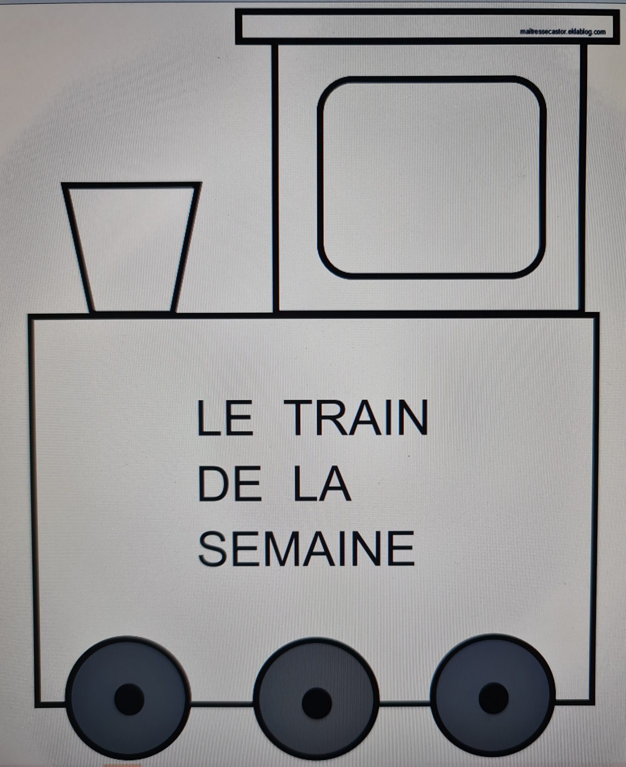 Le train de la semaine en lettre capitale - Grande Section, Maternelle ...