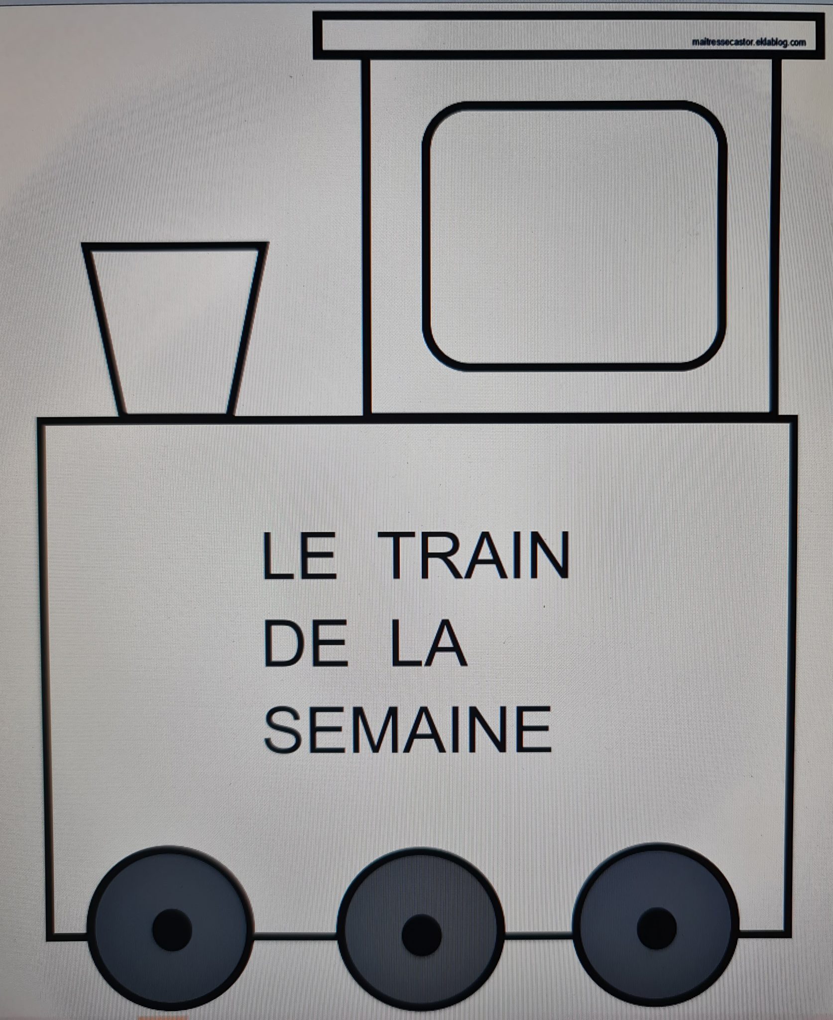 Le train de la semaine en lettre capitale - Grande Section, Maternelle ...