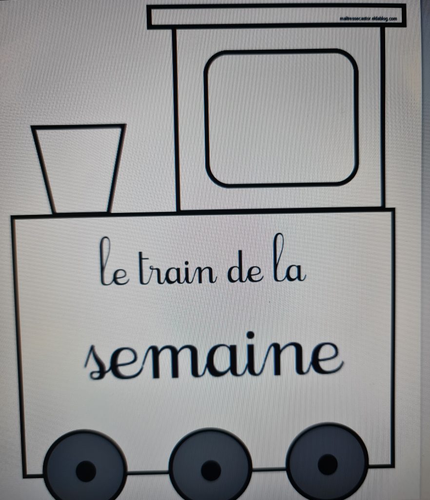 Affichage Train De La Semaine Maternelle – NHMPW