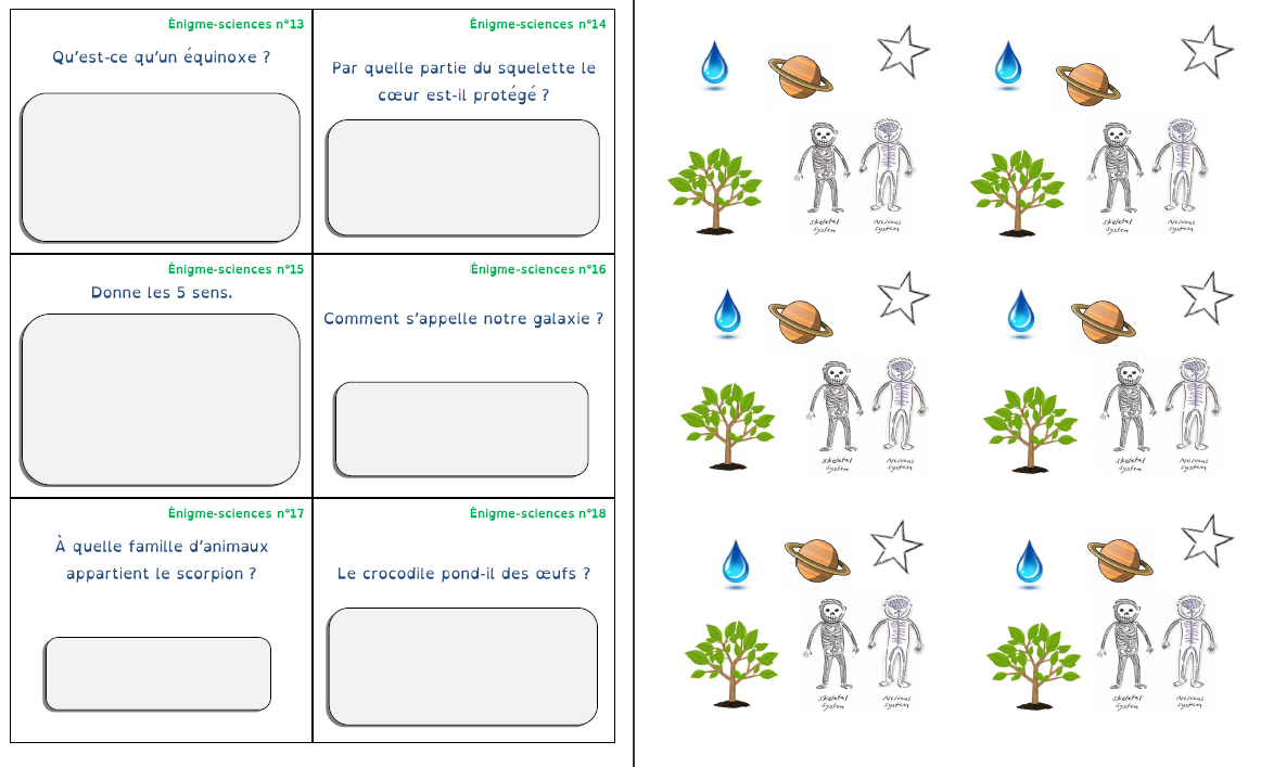Énigmes de sciences - Cartes à plastifier - Autonomie, Découverte du