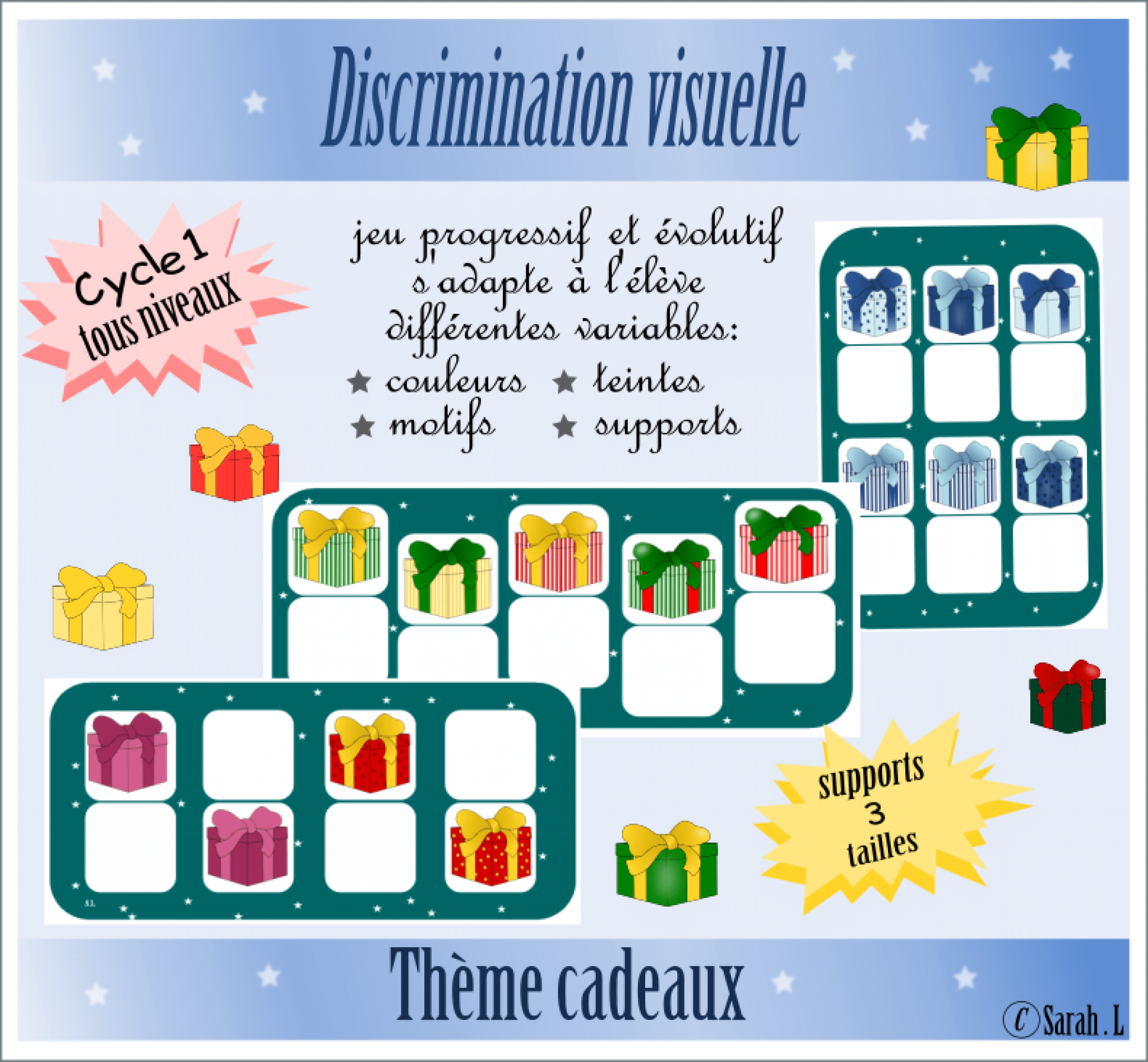 Discrimination visuelle, tous niveaux de la maternelle - Grande Section ...