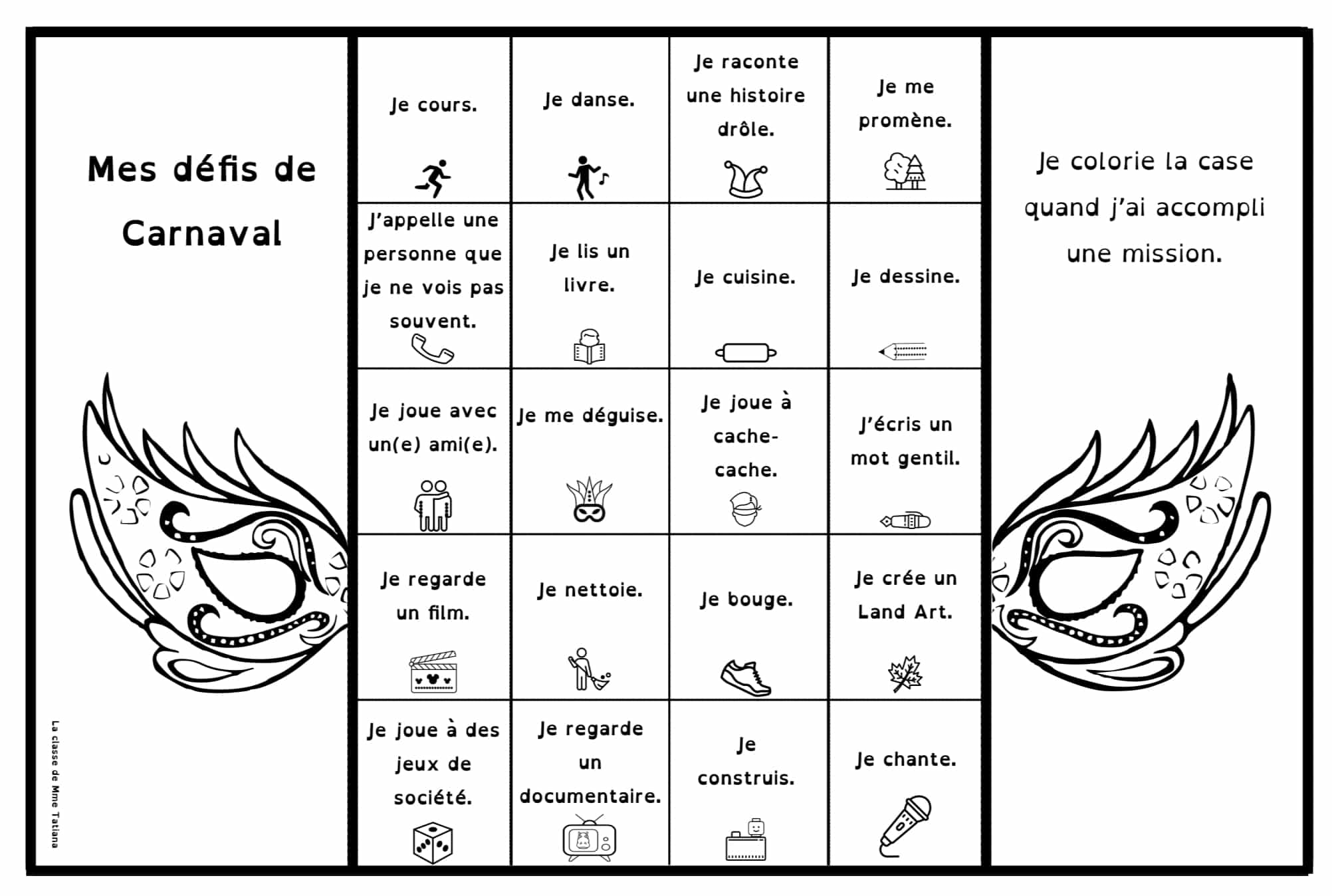 Lapbook et to-do-List pour les vacances de Carnaval - CE1, CE2, CP - La