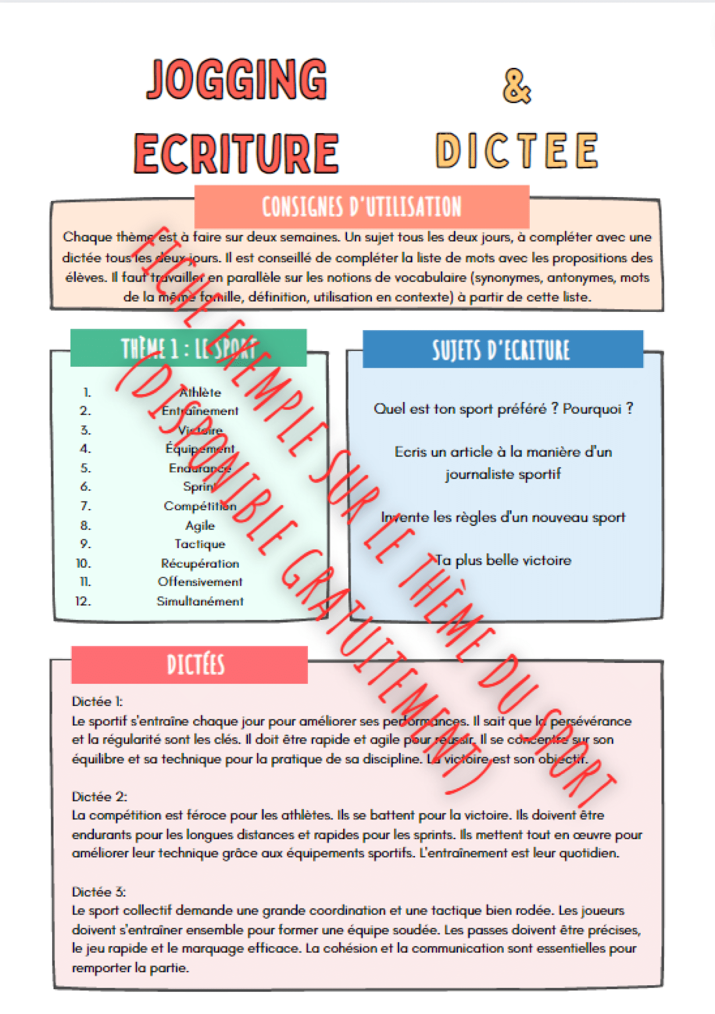 Jogging d'écriture et dictées sur les pirates - Production écrite CE2 ...