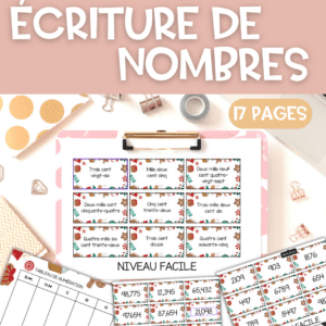 Écris le nombre Fiches