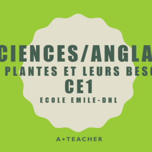 SCIENCES ET ANGLAIS : LES BESOINS DES PLANTES CE1 DNL